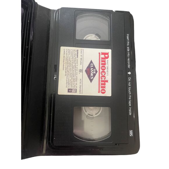 Walt Disney Pinocchio VHS Clamshell 1985 239V Original Black Case - Picture 4 of 8
